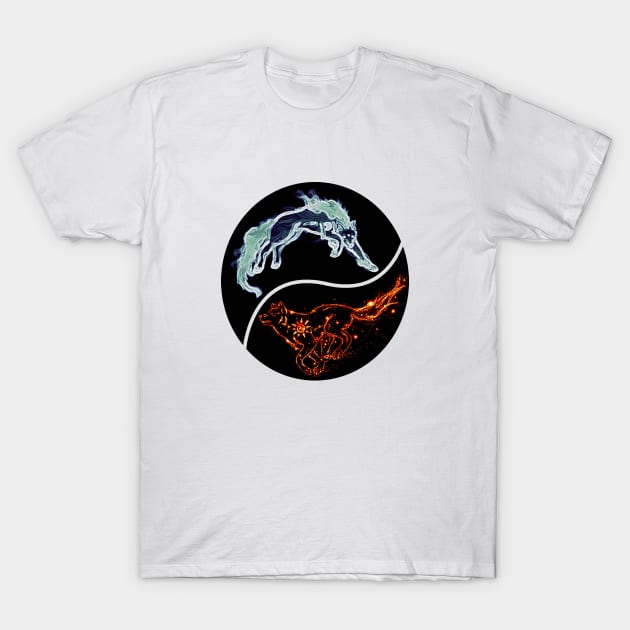 Yin and yang Hatia and Skole T-Shirt by Kirion